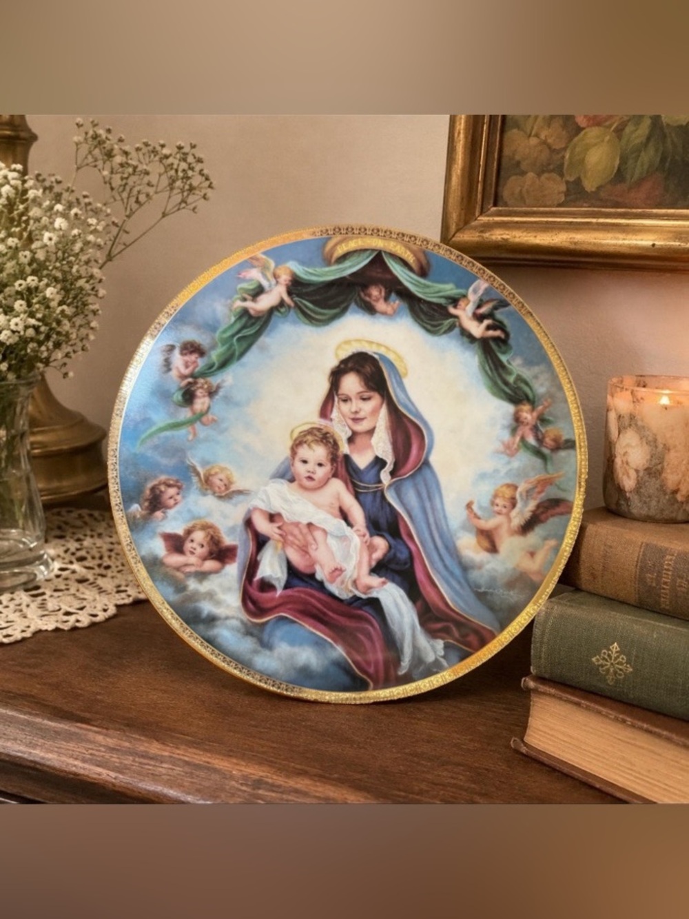 Vintage 1992 Sandra Kuck Peace on Earth Collector Plate COA